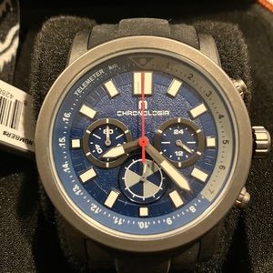 Chronologia Chaser Ocean Blue Dial Men’s Watch - New.  Blue Face Chronograph